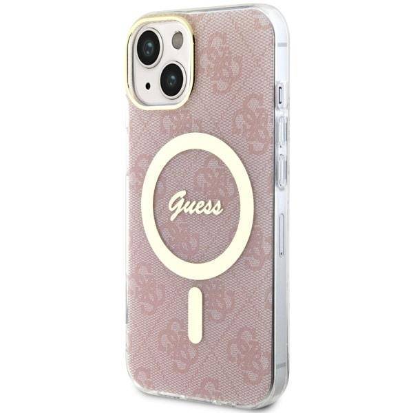Guess GUHMP14SH4STP iPhone 14 6.1" różowy/pink hardcase 4G MagSafe