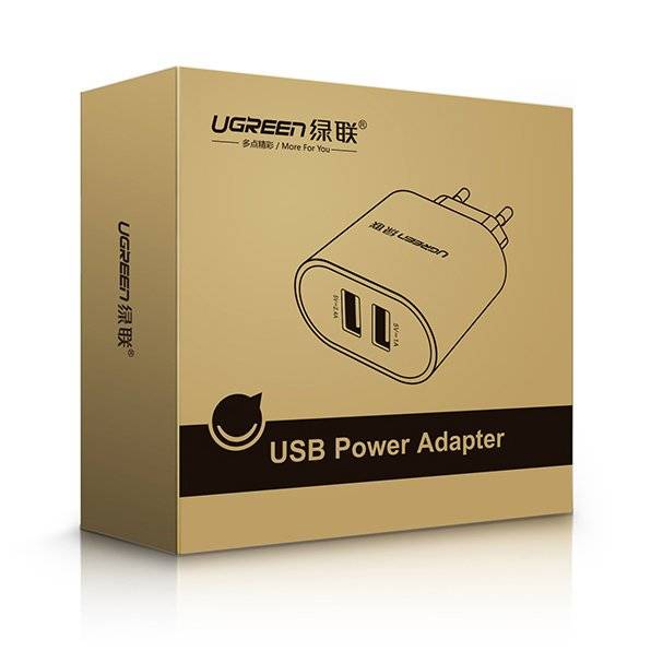 Ugreen ładowarka sieciowa 2x USB 3,4 A biały (CD104 20384)