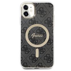 Zestaw Guess GUBPN61H4EACSK Case+Charger iPhone 11 6,1" czarny/black hard case 4G Print MagSafe